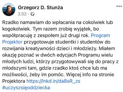 Nauczyciele_Grzegorz D._Stunża_oProjektorze